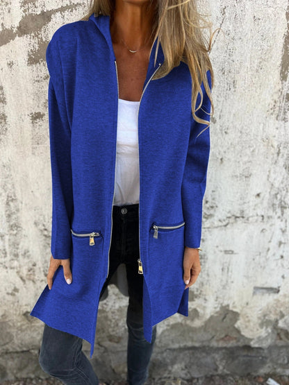 Damen Langarmjacke Lässig Reißverschluss Modern