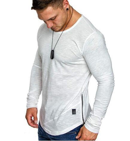 Herren Slim-Fit T-Shirt Langarm Moderner Schnitt