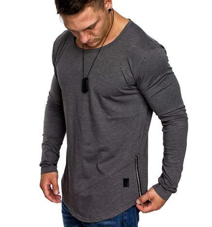 Herren Slim-Fit T-Shirt Langarm Moderner Schnitt