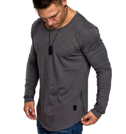 Herren Slim-Fit T-Shirt Langarm Moderner Schnitt
