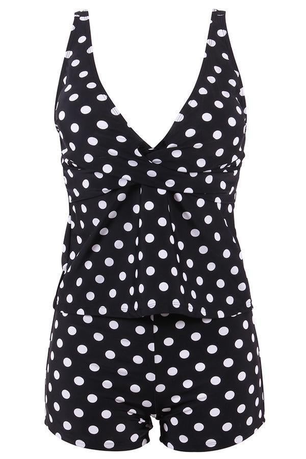 Tankini Set Polkadot Damen Badeanzug