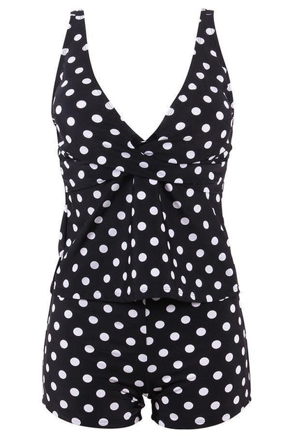 Tankini Set Polkadot Damen Badeanzug