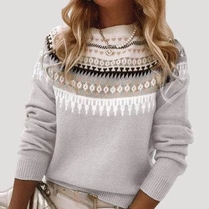 Damen Pullover Strick Fair-Isle Frühling Trendy - BerlinGlamour