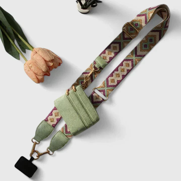 Damen Umhängetasche Elegante Handytasche Leder