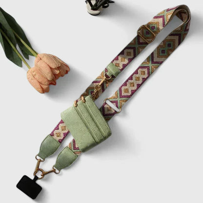 Damen Umhängetasche Elegante Handytasche Leder
