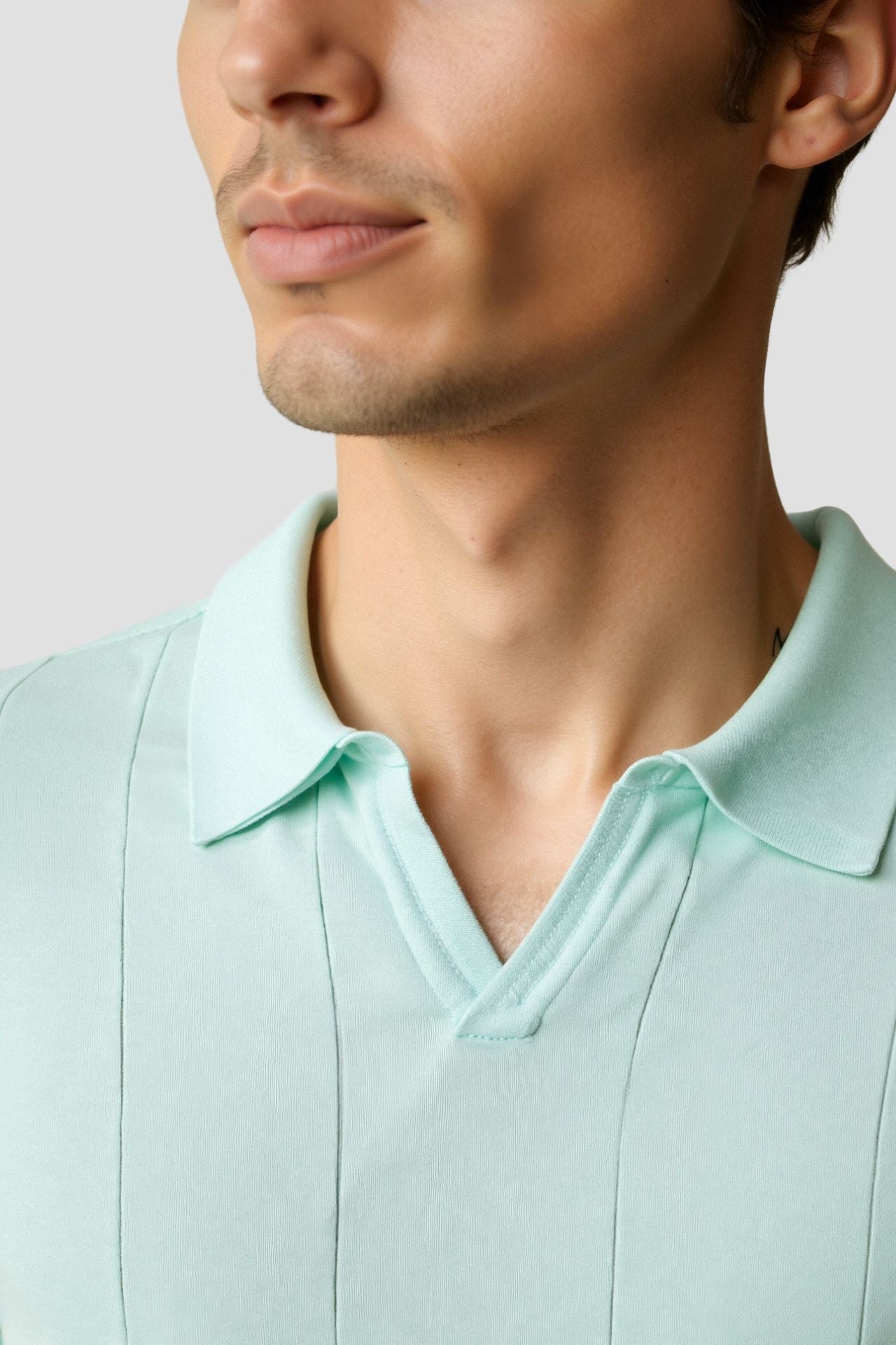 Mintgrünes Poloshirt Retro Style