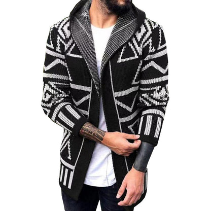 Herren Strickjacke Offen Vorne Modern Mit Muster
