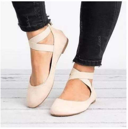 Damen Ballerinas Weich Elastisch Komfort Schuhe