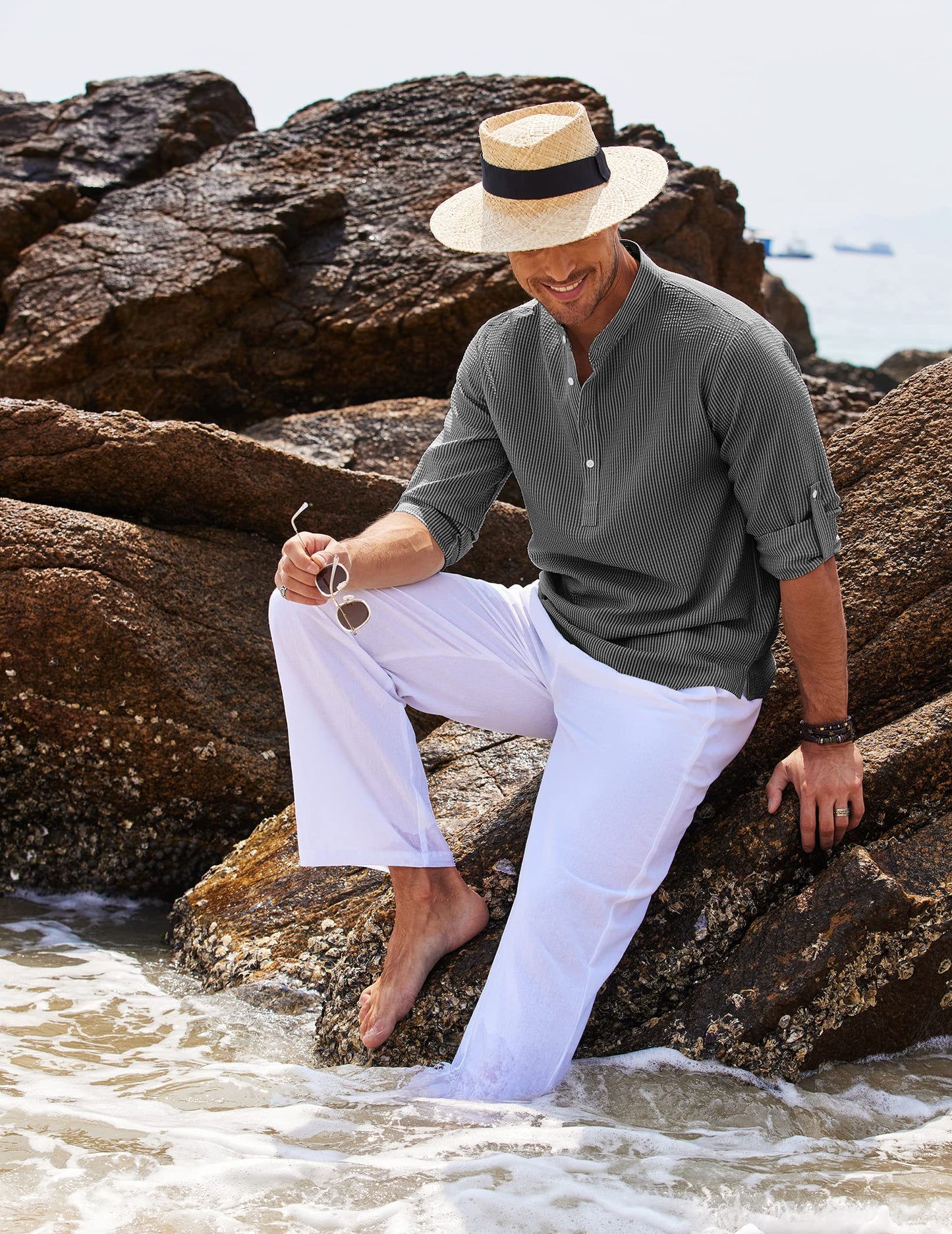 Herren Longsleeve Vielseitig für Alltag und Strand