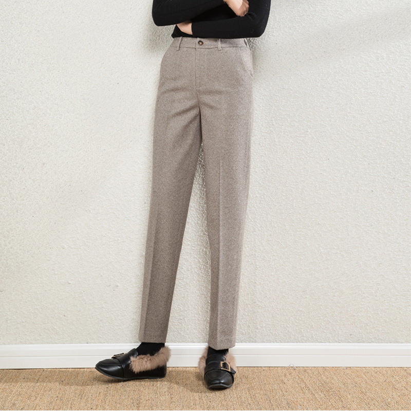 Damen Stoffhose Karo Elegant Mit Hochwertigem Stoff