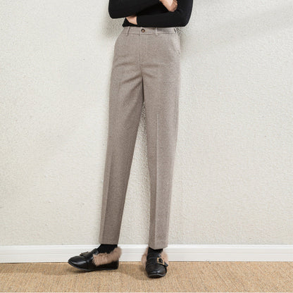 Damen Stoffhose Karo Elegant Mit Hochwertigem Stoff