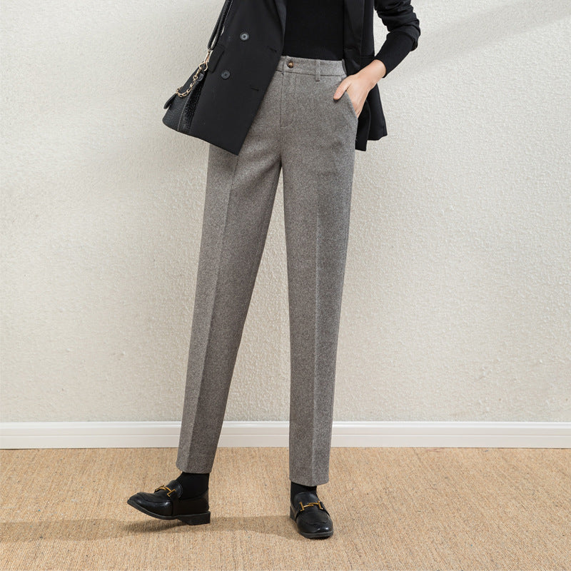 Damen Stoffhose Karo Elegant Mit Hochwertigem Stoff