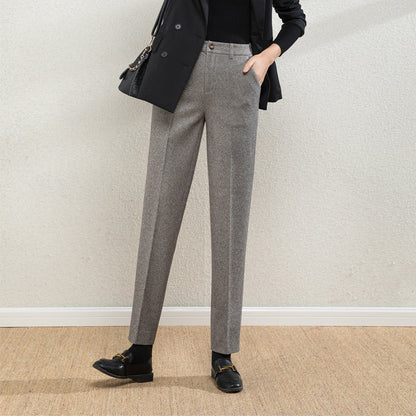 Damen Stoffhose Karo Elegant Mit Hochwertigem Stoff