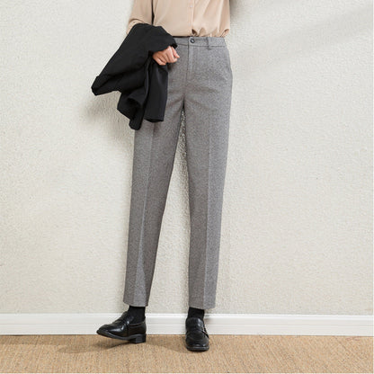 Damen Stoffhose Karo Elegant Mit Hochwertigem Stoff