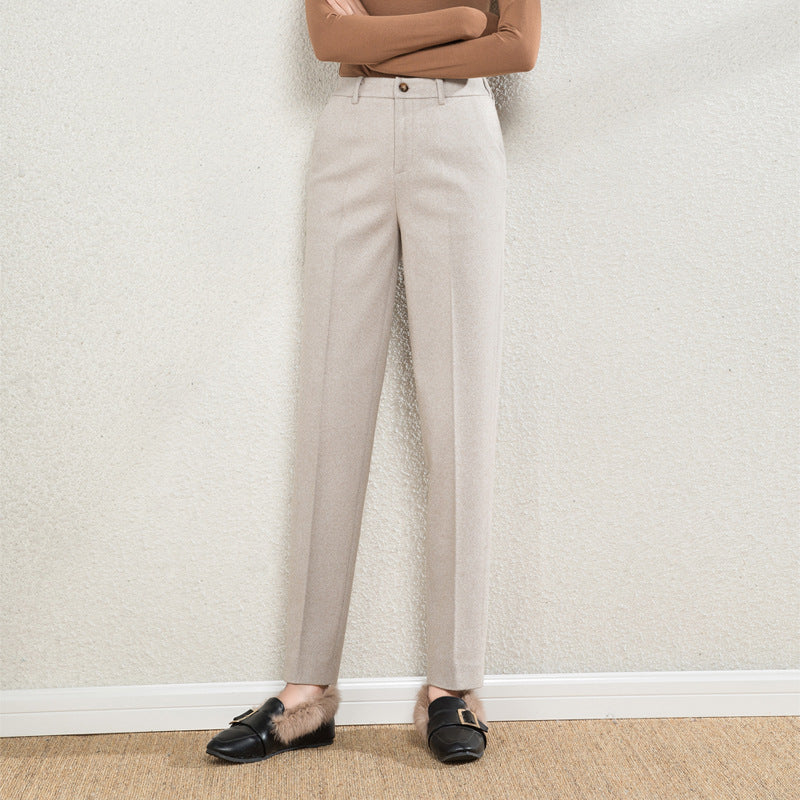 Damen Stoffhose Karo Elegant Mit Hochwertigem Stoff