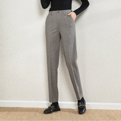 Damen Stoffhose Karo Elegant Mit Hochwertigem Stoff