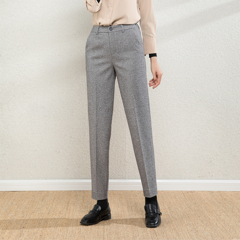 Damen Stoffhose Karo Elegant Mit Hochwertigem Stoff