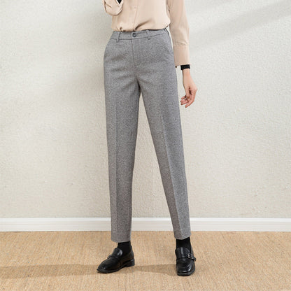 Damen Stoffhose Karo Elegant Mit Hochwertigem Stoff