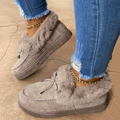 Damen Hausschuhe Leopardenmuster Plüsch Warm