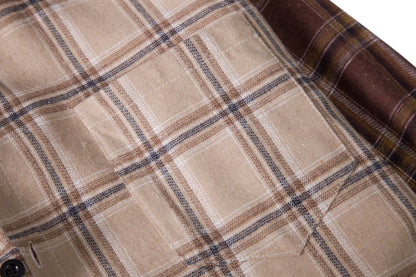 Herren Flanellhemdjacke Kapuze Karomuster Modern