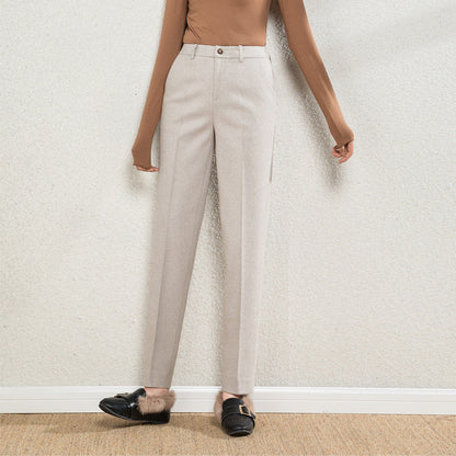 Damen Stoffhose Karo Elegant Mit Hochwertigem Stoff