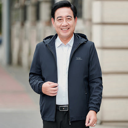 Herren Outdoor-Jacke atmungsaktiv mit Kapuze und Taschen