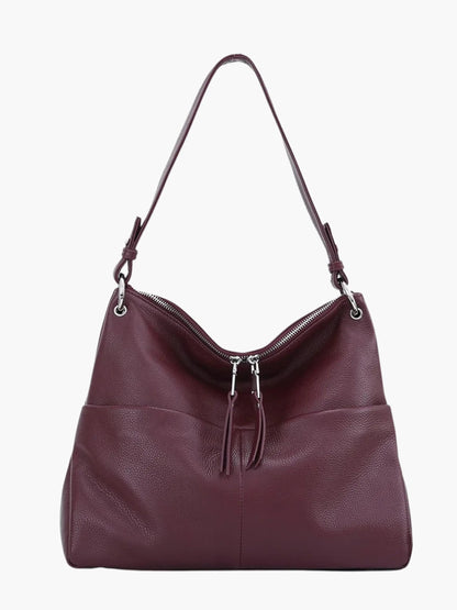 Ledertasche Hobo Umhängetasche Weich Leder Damen - BerlinGlamour