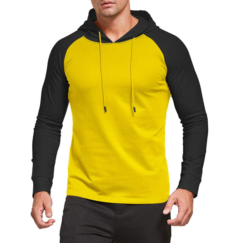 Herren Hoodie Lässig Kontrast Ärmel Modern