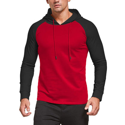 Herren Hoodie Lässig Kontrast Ärmel Modern