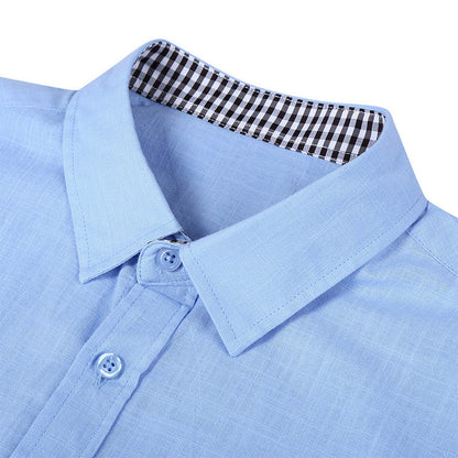 Herren Langarmhemd Elegantes Design Kontrastmanschetten
