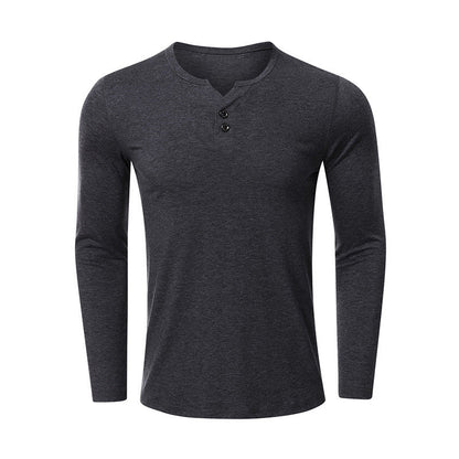 Herren Langarm-Shirt mit Knöpfen Trendig Modern Berlin