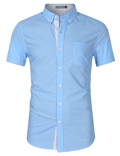 Herren Kurzarmhemd Modern Eleganter Kragen Berlin Stil