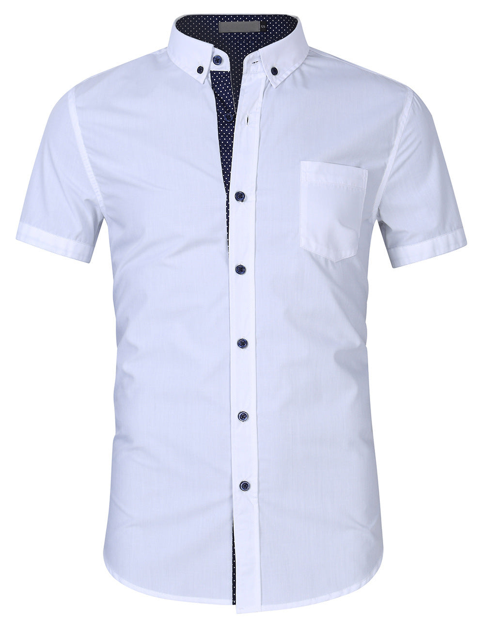 Herren Kurzarmhemd Modern Eleganter Kragen Berlin Stil - BerlinGlamour