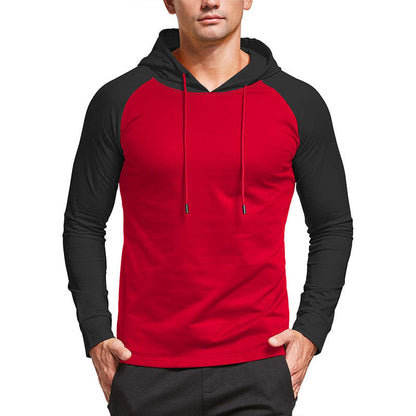 Herren Hoodie Lässig Kontrast Ärmel Modern - BerlinGlamour
