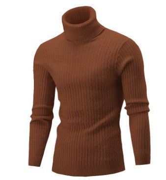Herren Rollkragenpullover Fein Rippenstrick Bequem