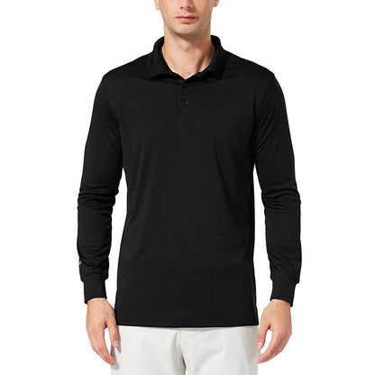 Herren Poloshirt Langarm Funktionelles Material Sportlich