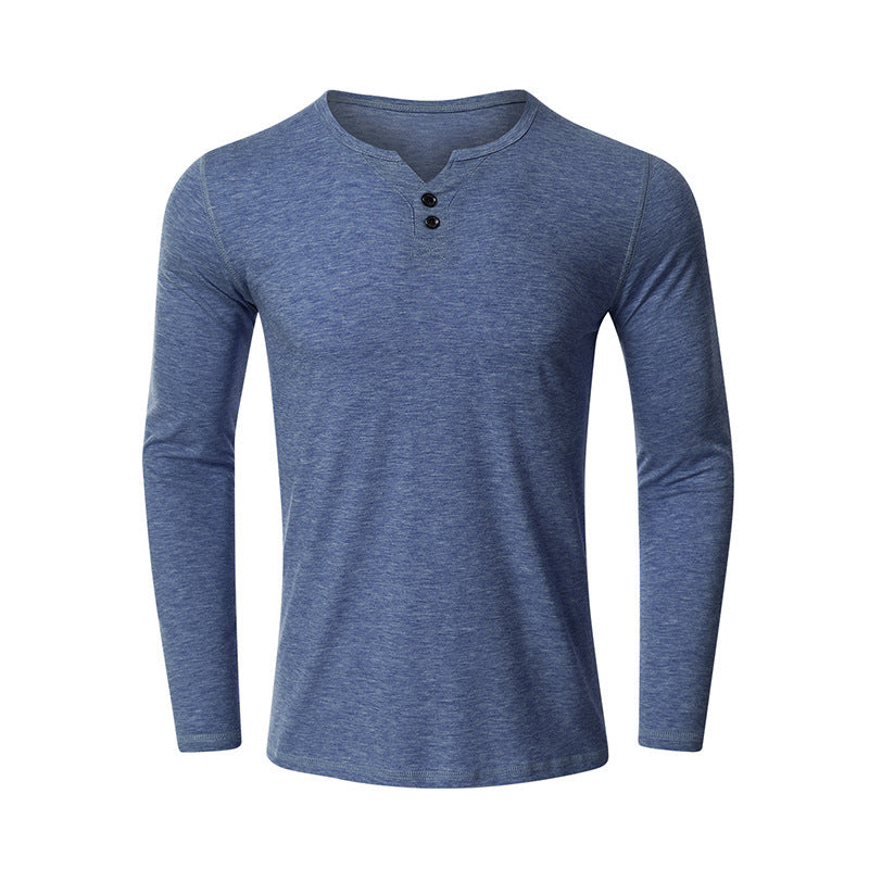 Herren Langarm-Shirt mit Knöpfen Trendig Modern Berlin - BerlinGlamour