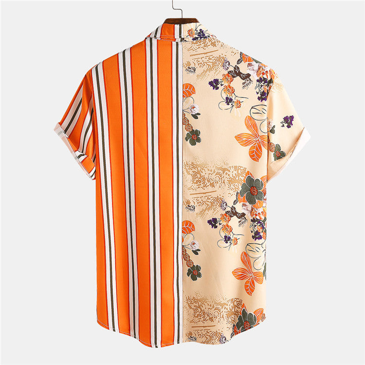 Herren Freizeitshirt Kurzarm mit maritimem Druck Berlin Style