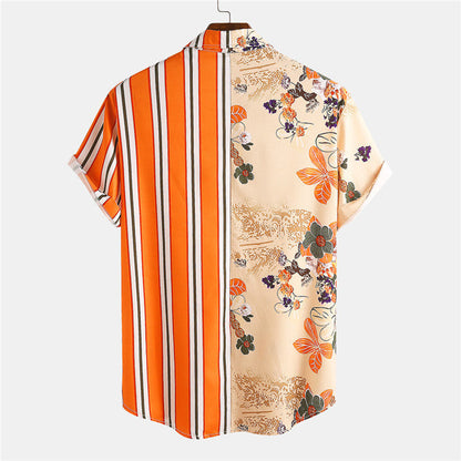 Herren Freizeitshirt Kurzarm mit maritimem Druck Berlin Style