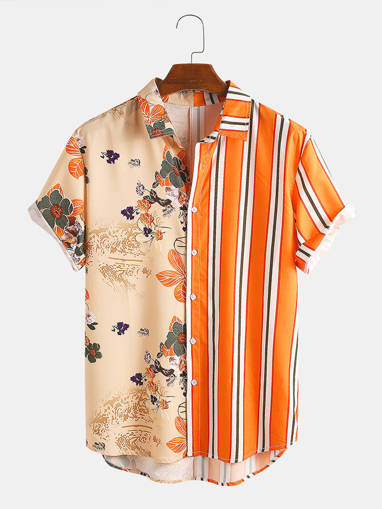 Herren Freizeitshirt Kurzarm mit maritimem Druck Berlin Style