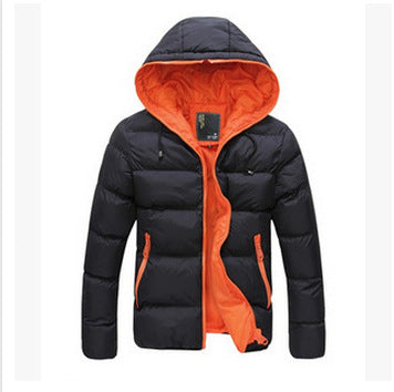 Herren Steppjacke Leicht Gefüttert mit Kapuze und Taschen