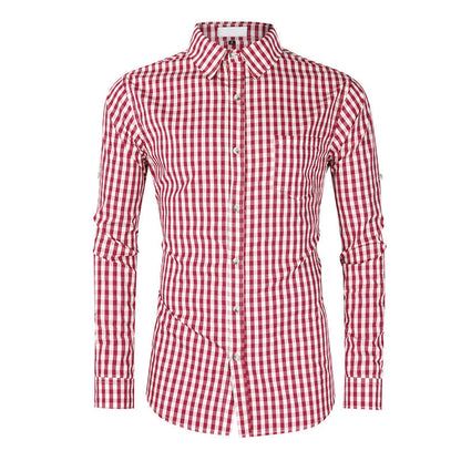 Herren Hemd Karierter Stilvoll Elegantes Businesshemd