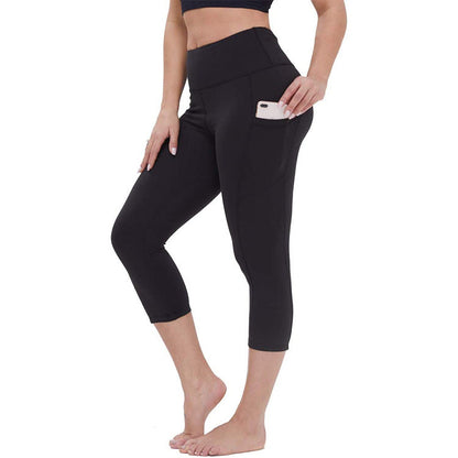 Kniehohe Stretch Leggings Capri Länge Damen