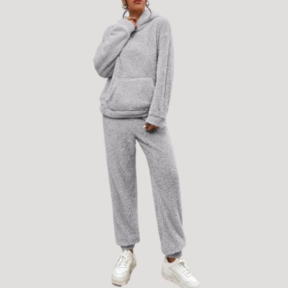 Damen Loungewear Set Frühling Cozy Kapuzen-Outfit