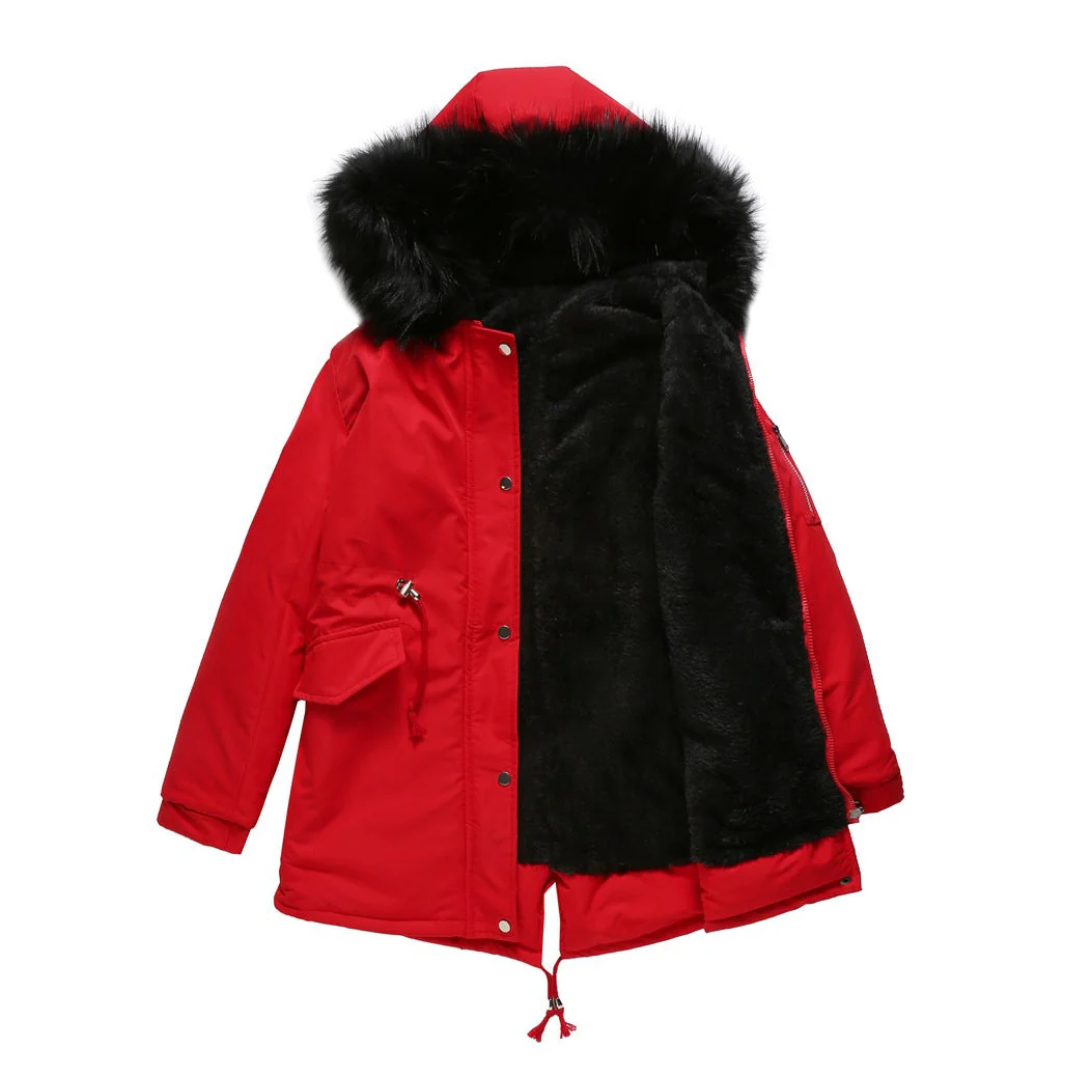 Damen Winterjacke Warm Langärmlig Waterproof