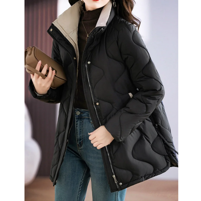 Damen Winterjacke Langärmelig Warm Freizeit