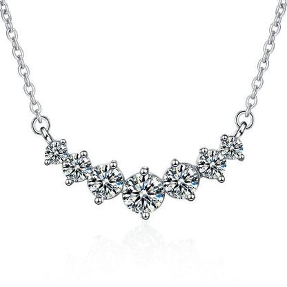 Sterling Silber Halskette mit Moissanit Schmuck