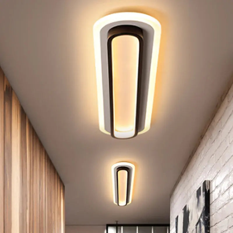 Moderne LED Deckenleuchte Oval Schichtdesign - BerlinGlamour
