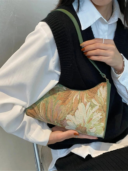 Blumen Umhängetasche Vintage Style Frauen Rucksack