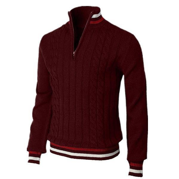 Herren Pullover Eleganter Kragen Schlank Modern